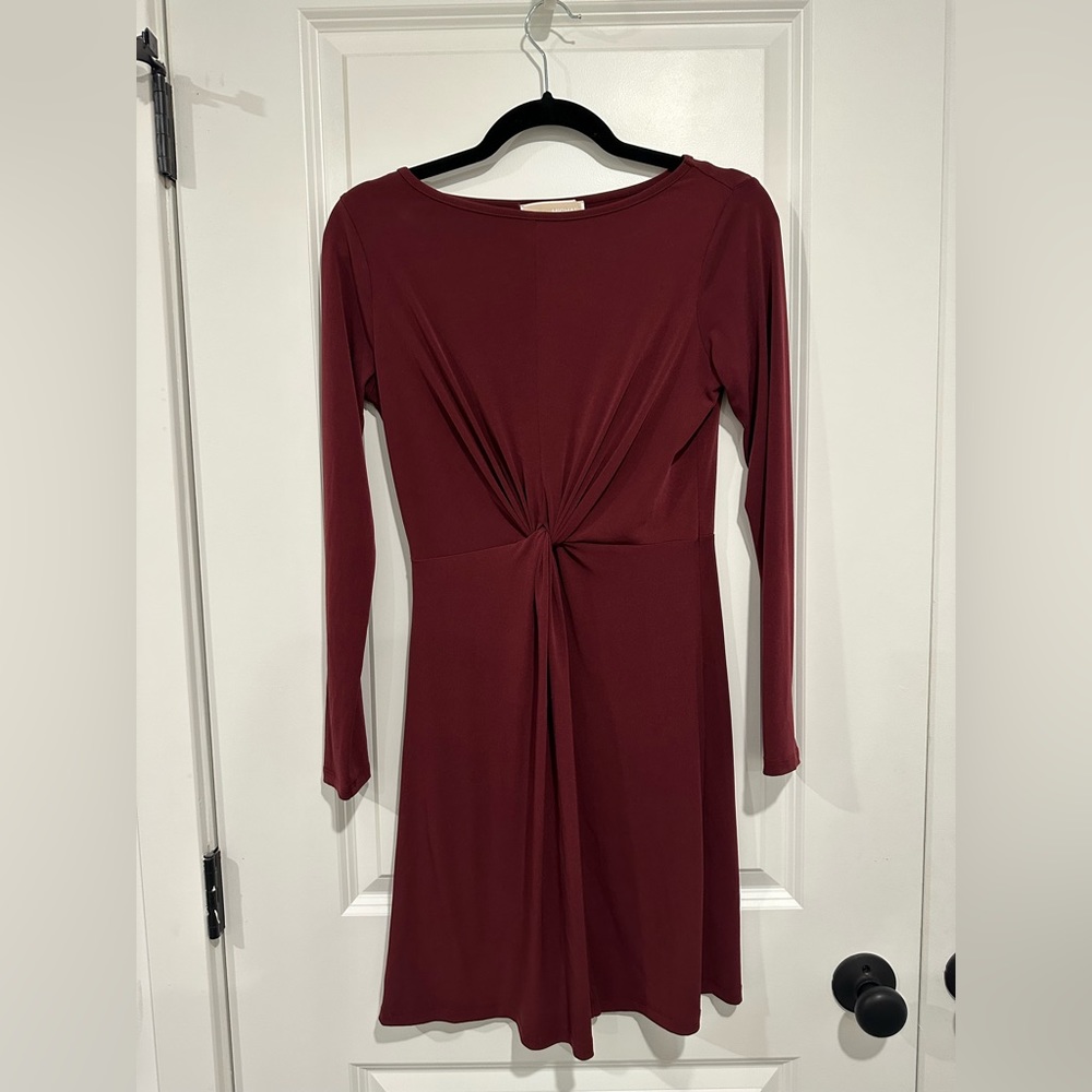 Michael Kors Long-Sleeved Red Dress